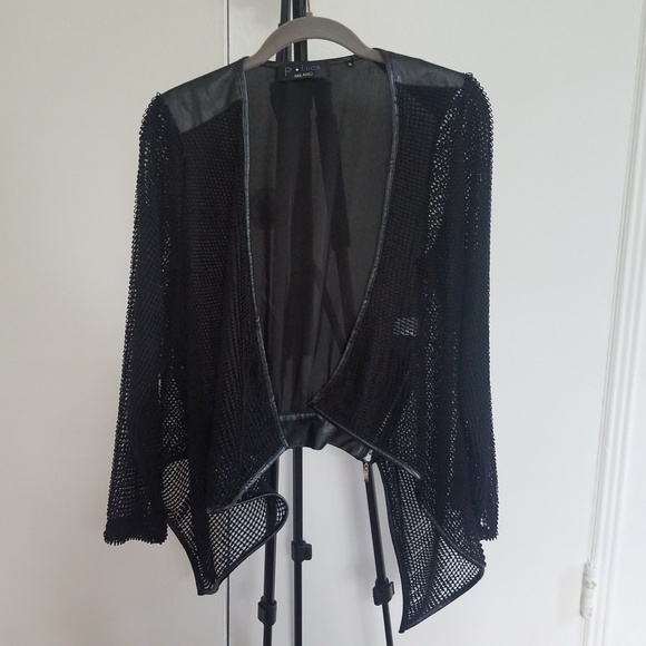 Mesh looking jacket with vegan leather accents - Picture 6 of 6